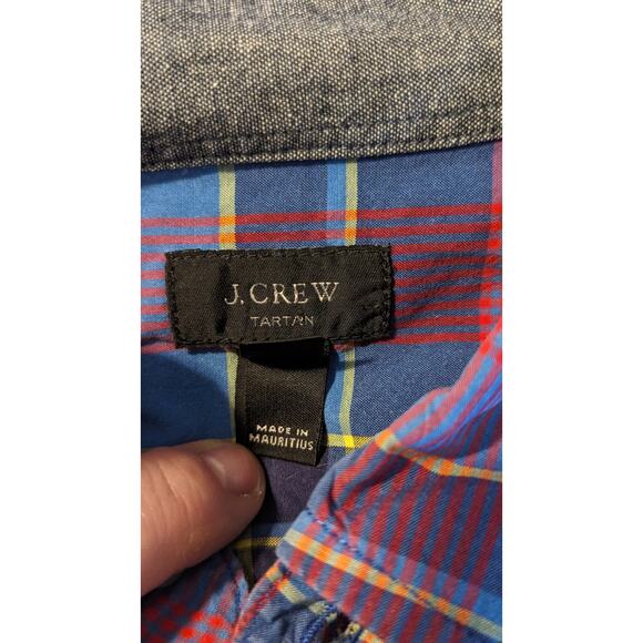 J. Crew Mens Size M Button Down Casual Shirt Tartan Plaid 100% Cotton - Picture 5 of 11